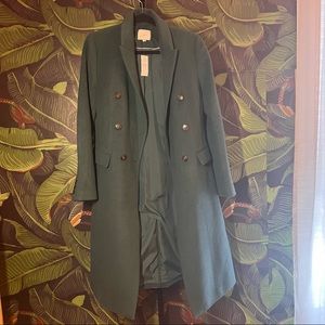 double breasted wool coat.